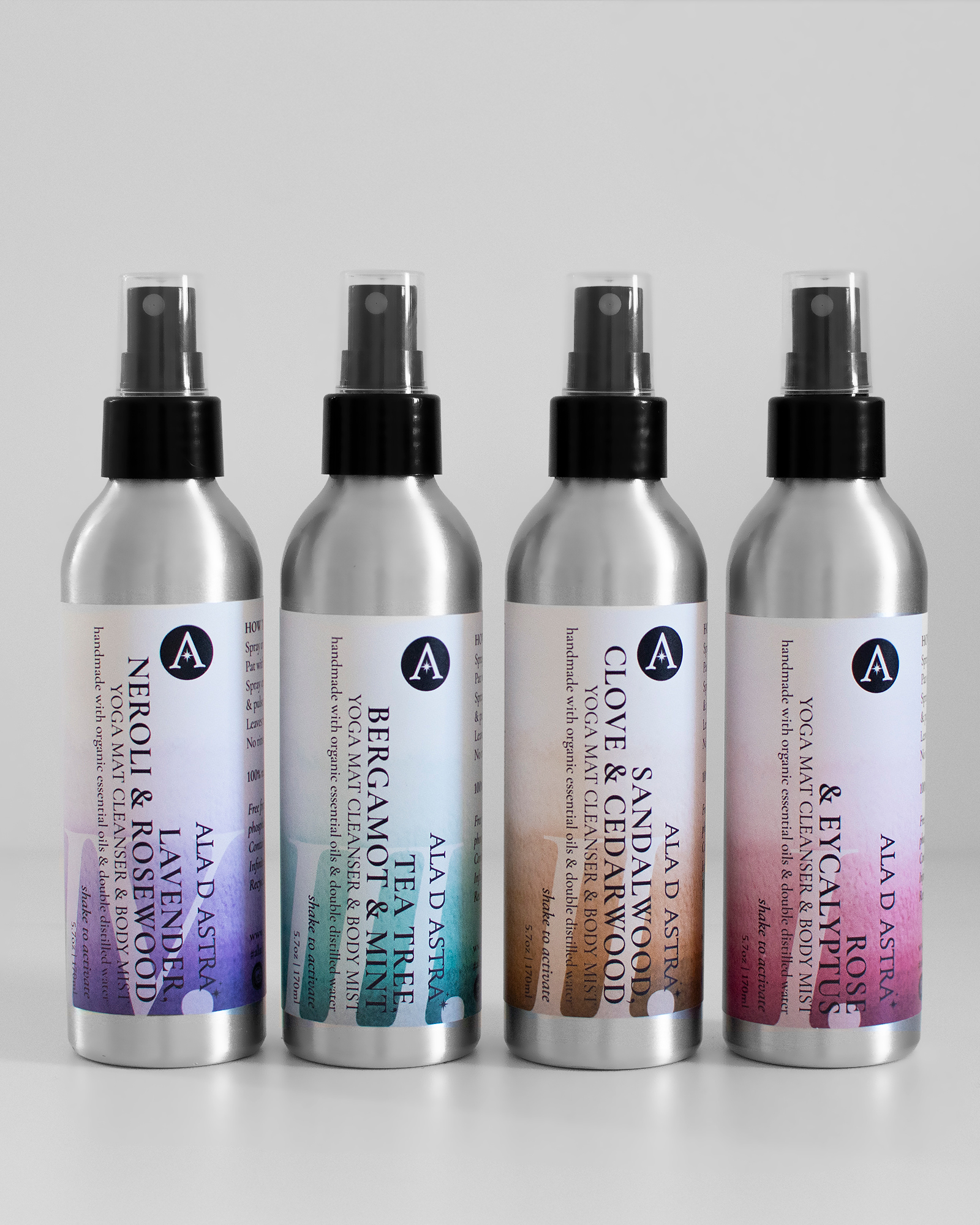 aladastra yoga mat cleansers and body mists