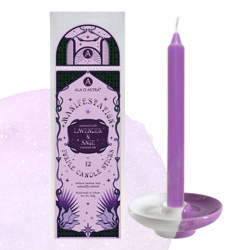 Purple Manifestation Candlesticks - Pack of 12